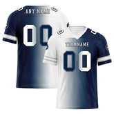 Custom Deep Blue White Texas Personalized Authentic Football Jersey FBJ02-D028017-5